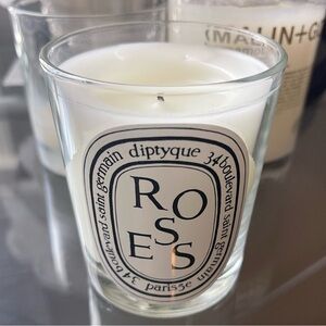 Diptyque roses scented candle 6.5 oz burned 1-2x